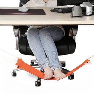 SMAGREHO Portable Adjustable Mini Office Foot Rest Stand Desk Foot Hammock