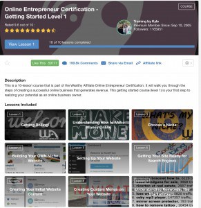 Wealthy Affiliate Courses